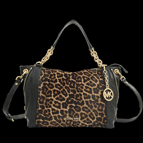 michael kors leopard satchel|Michael Kors opened satchel purse.